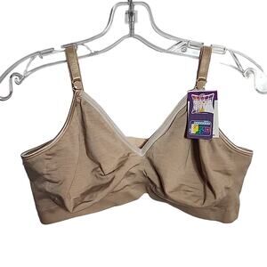 Hanes Nude Heather Lightly Lined Bra, XXL, NWT